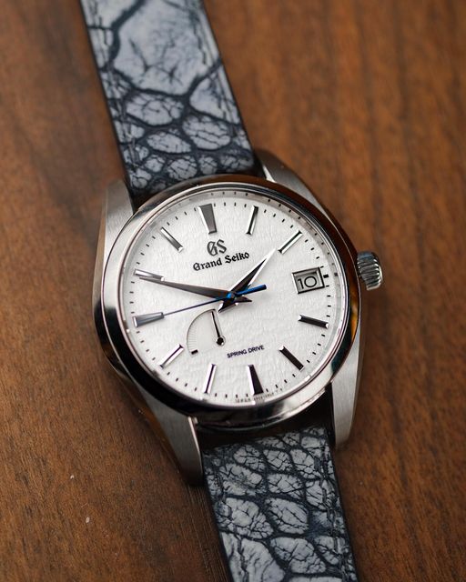 Grand Seiko on leather watch strap by Artisan Straps