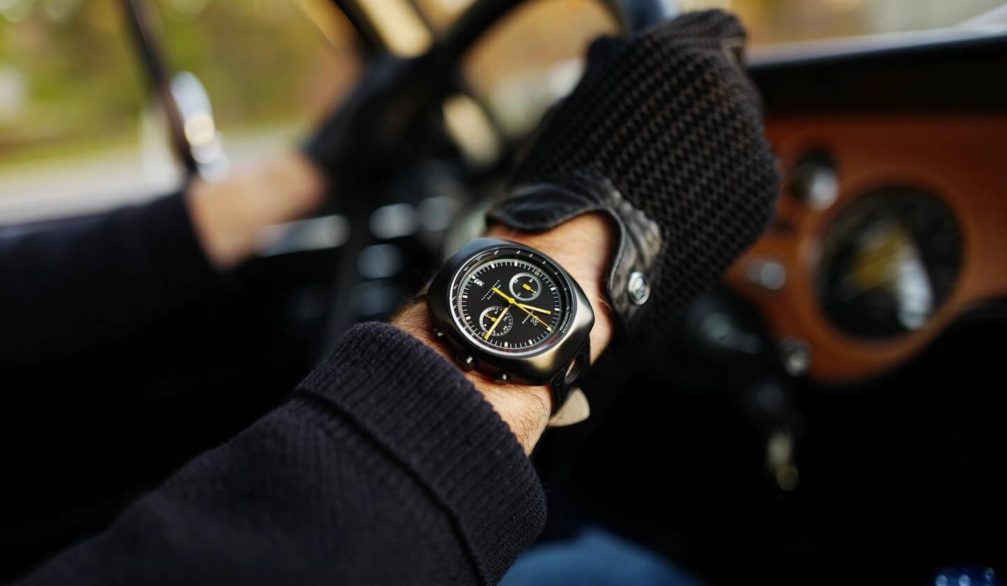 Autodromo watch on a strap