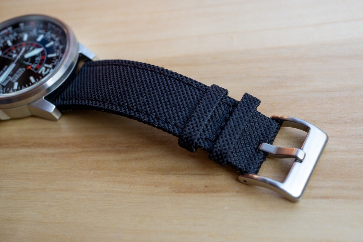 black canvas watch strap by singular straps