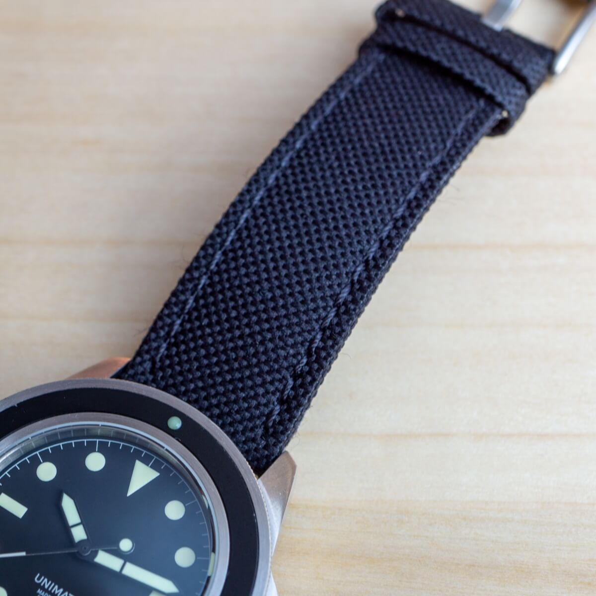 black canvas watch strap by singular straps