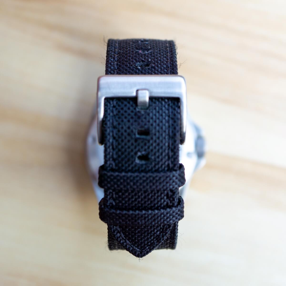 black canvas watch strap by singular straps