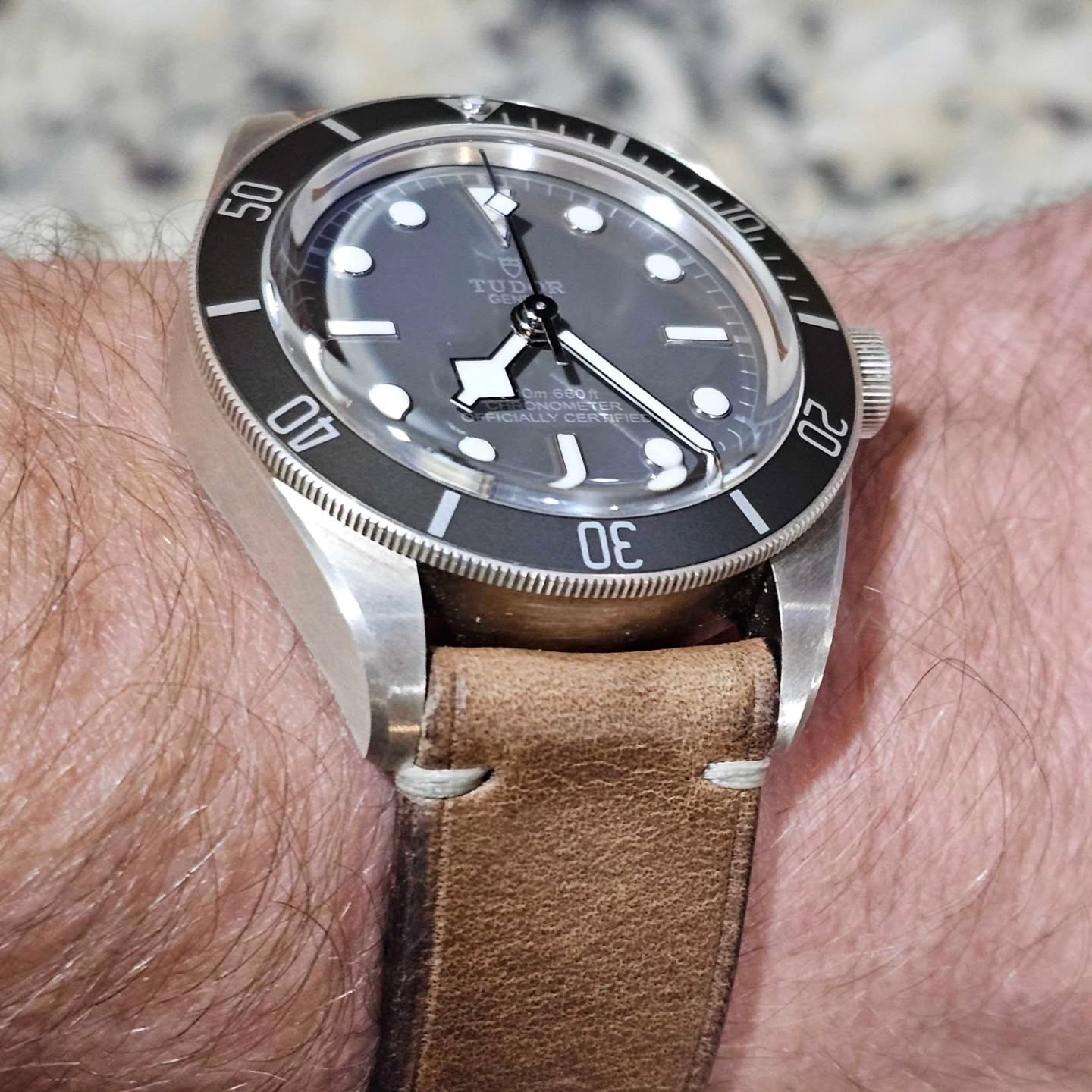 Leather watch strap by Chas In Time