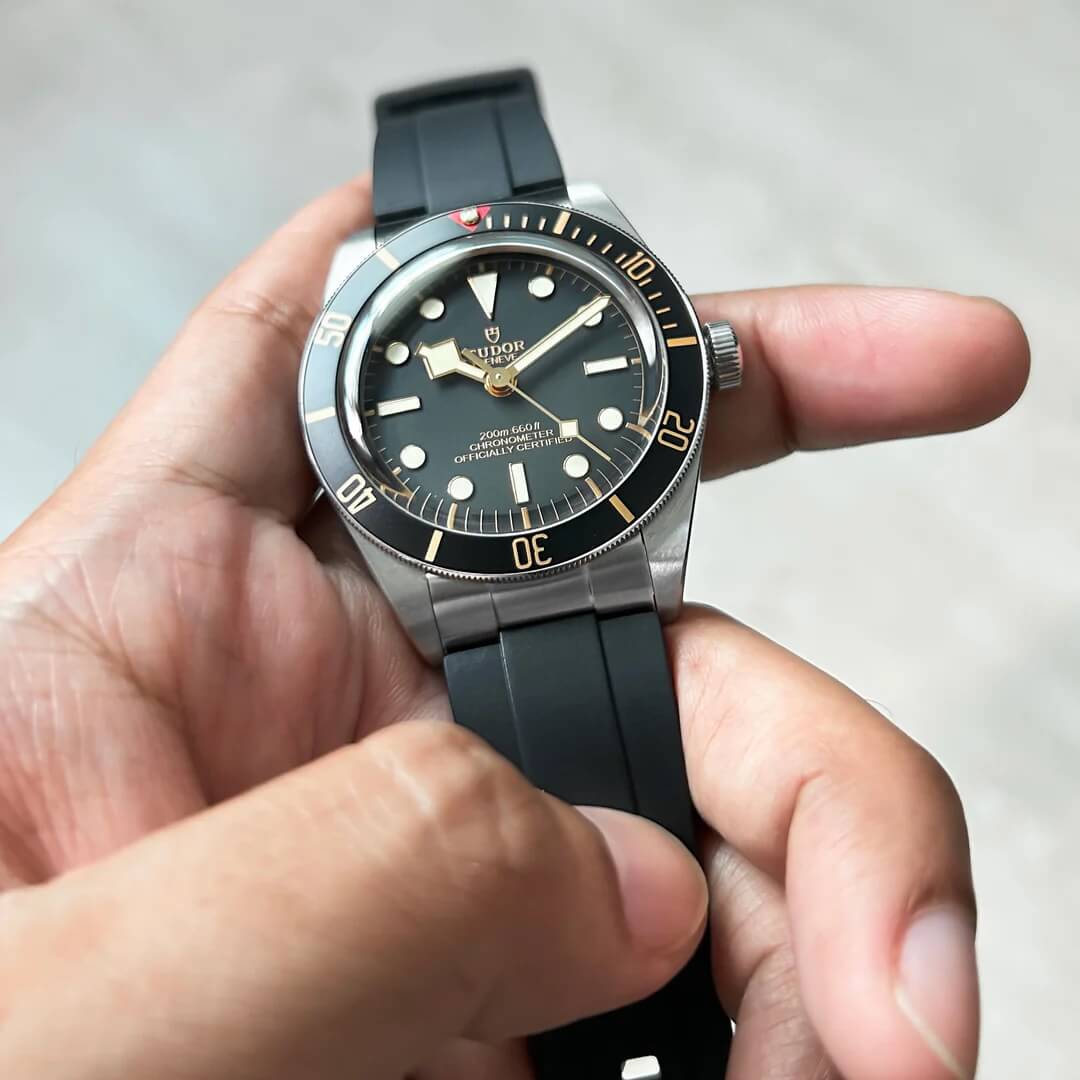 end link rubber strap for tudor black bay 58
