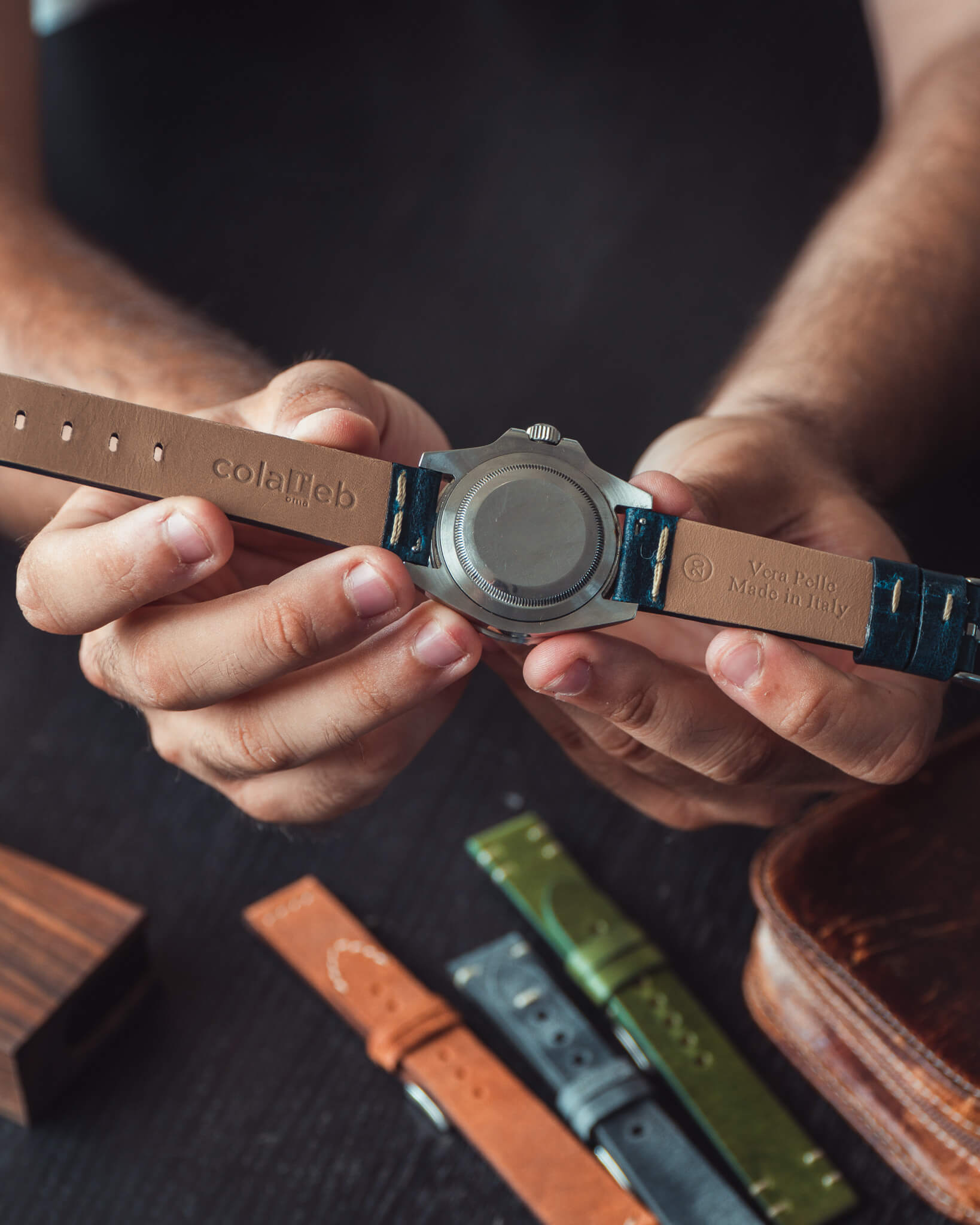 Leather watch strap by ColaReb®