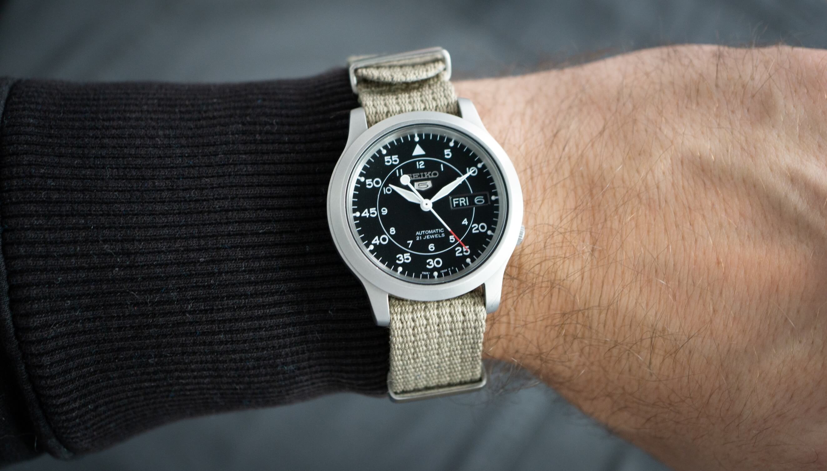 cotton pass-through strap on seiko snk809