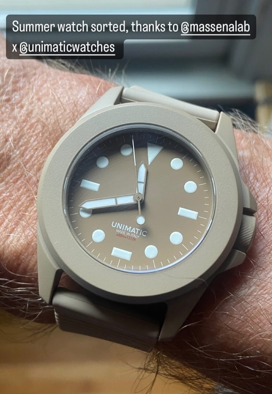 custom unimatic watch