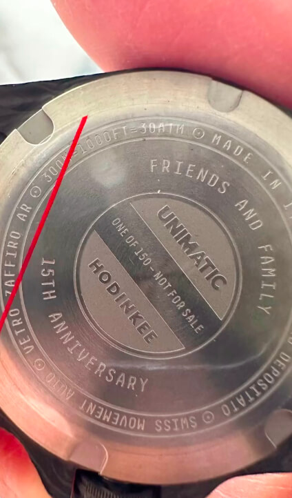 custom unimatic watch