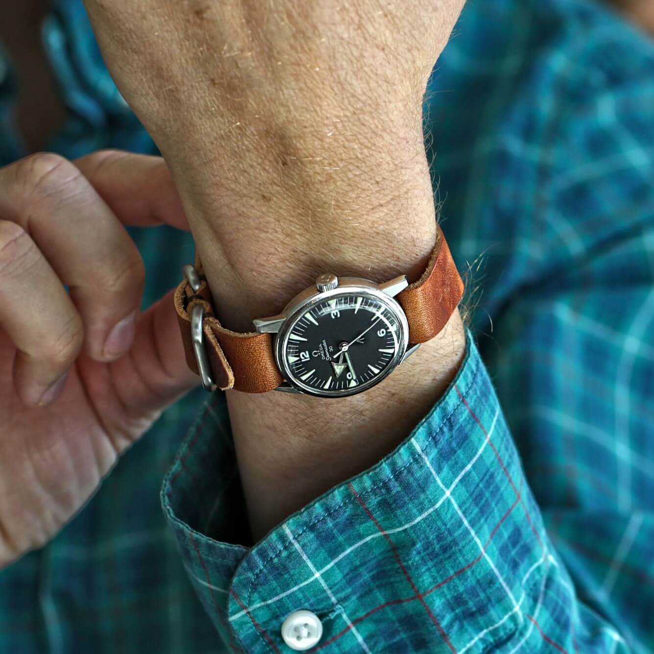 Leather pass-through strap by DaLuca Straps
