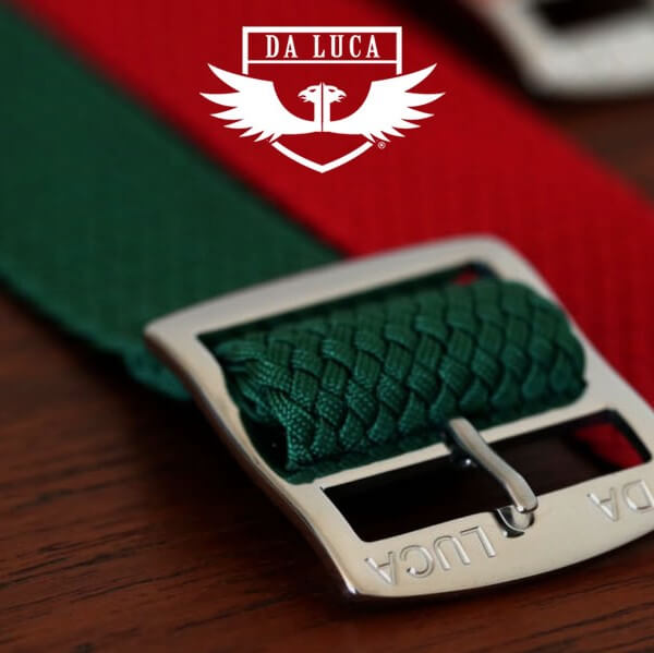 Green perlon strap by DaLuca Straps