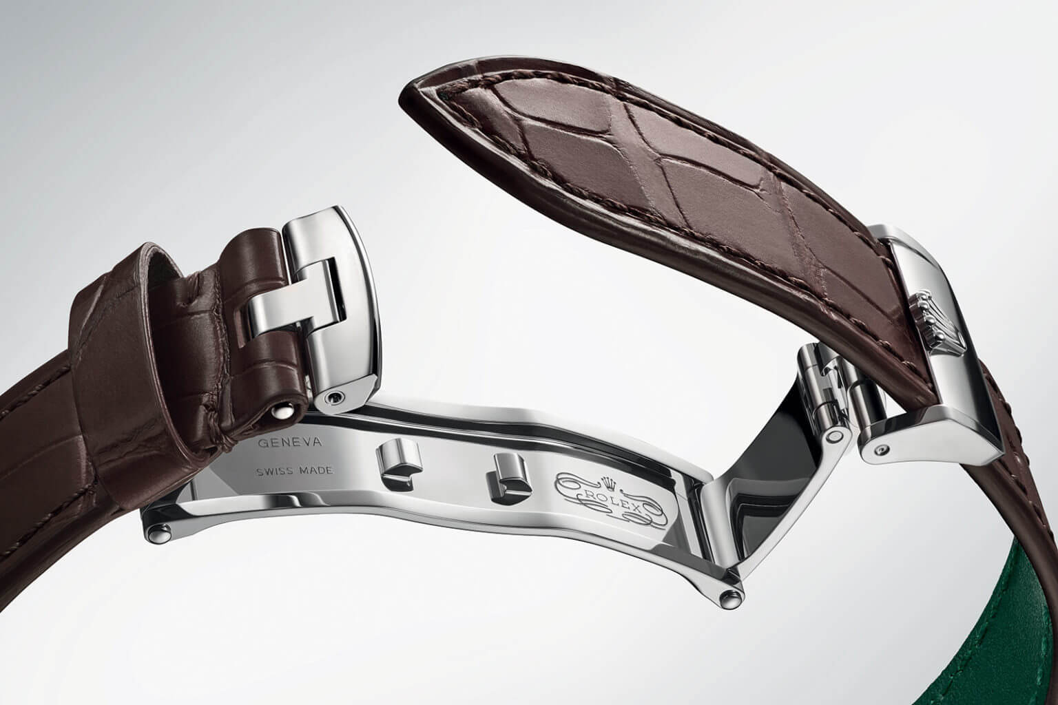 Rolex Perpetual 1908 on a matt brown alligator strap with gold Dualclasp
