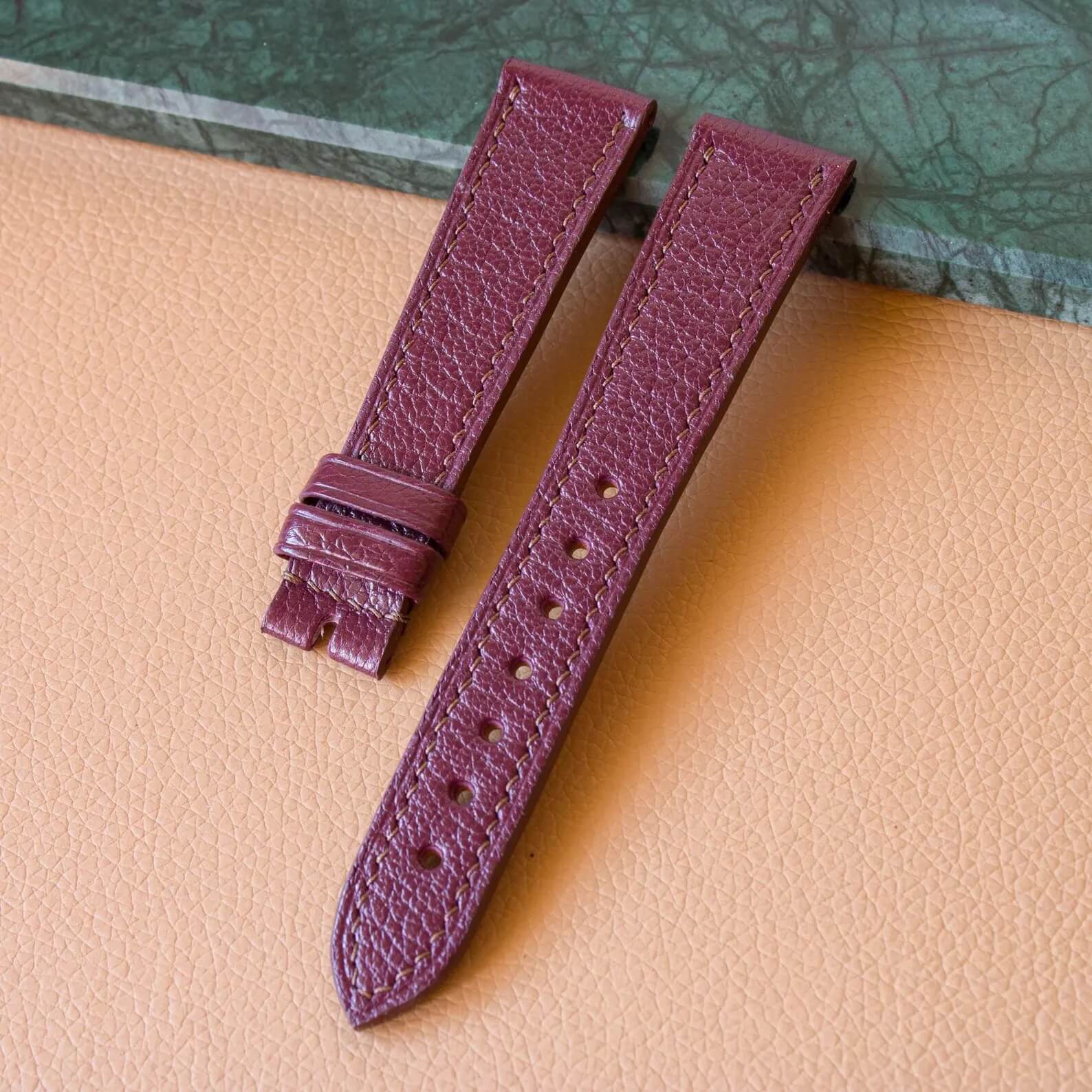 goatskin leather watch strap