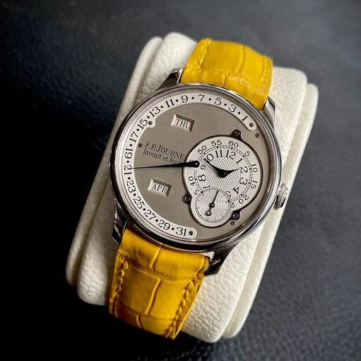 FP Journe on yellow exotic strap by Gunny Straps 
