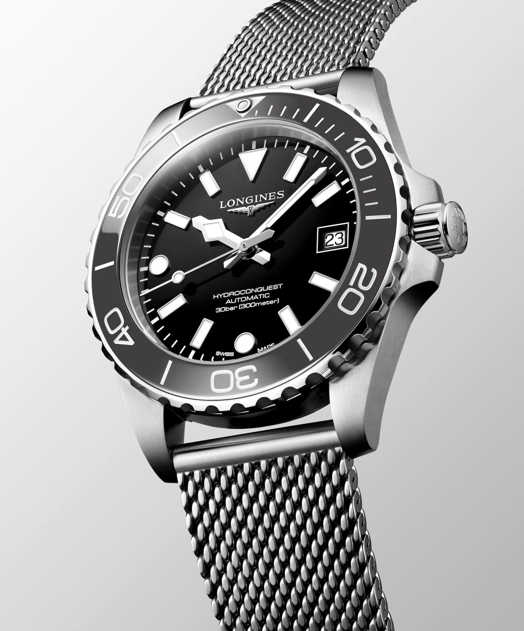 Longines HydroConquest Milanese bracelet finishing