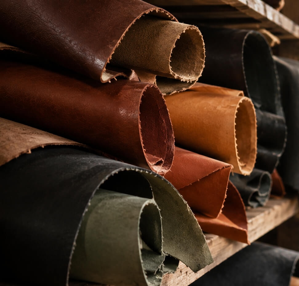 vegetable tanned leather showing patina after years of wear