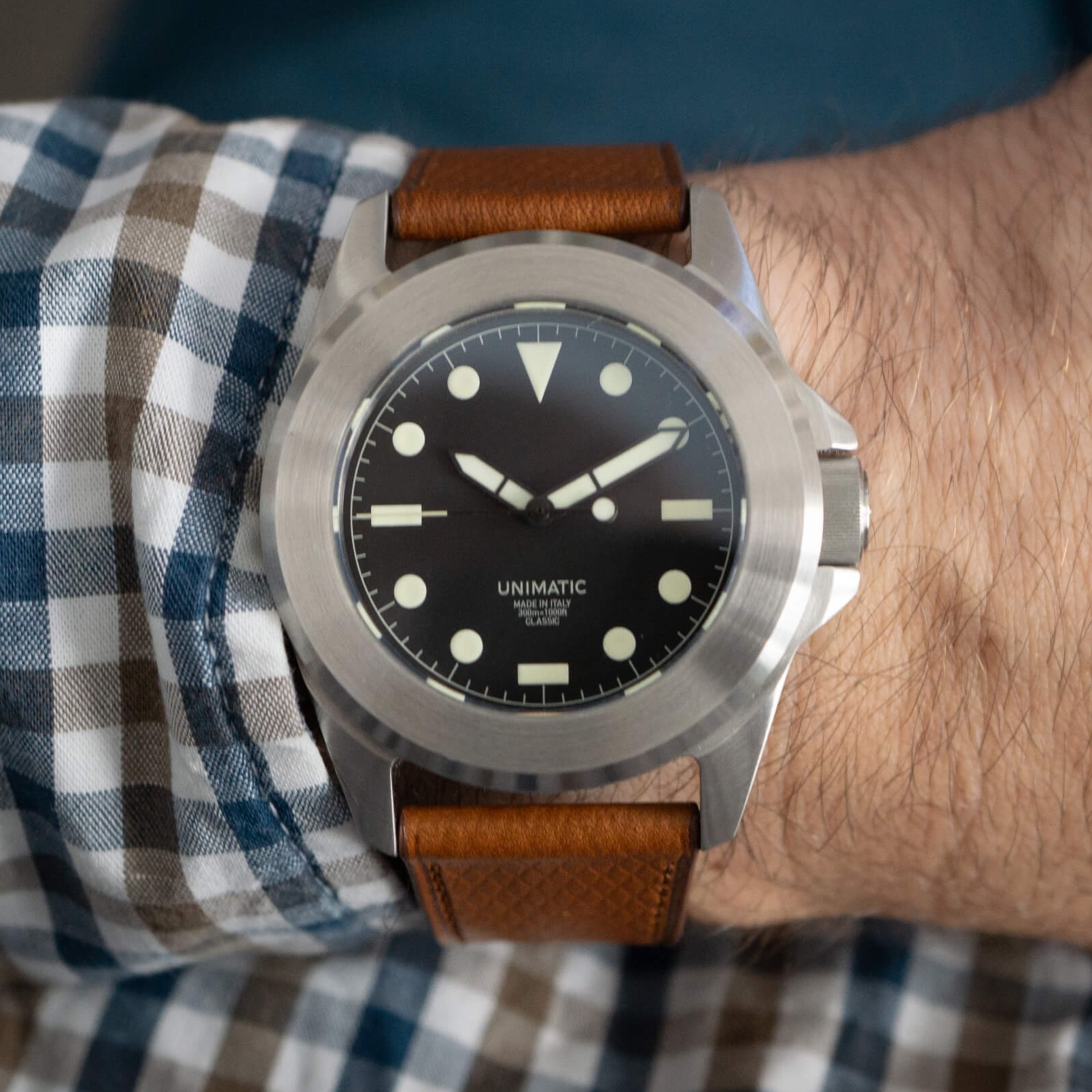 novonappa brown leather watch strap