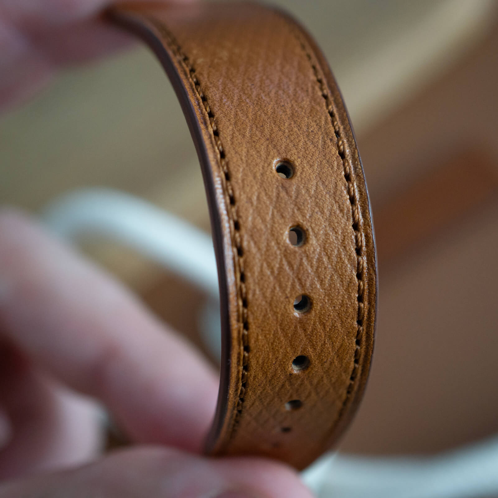 novonappa brown leather watch strap