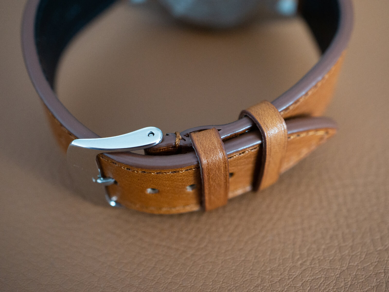 novonappa brown leather watch strap