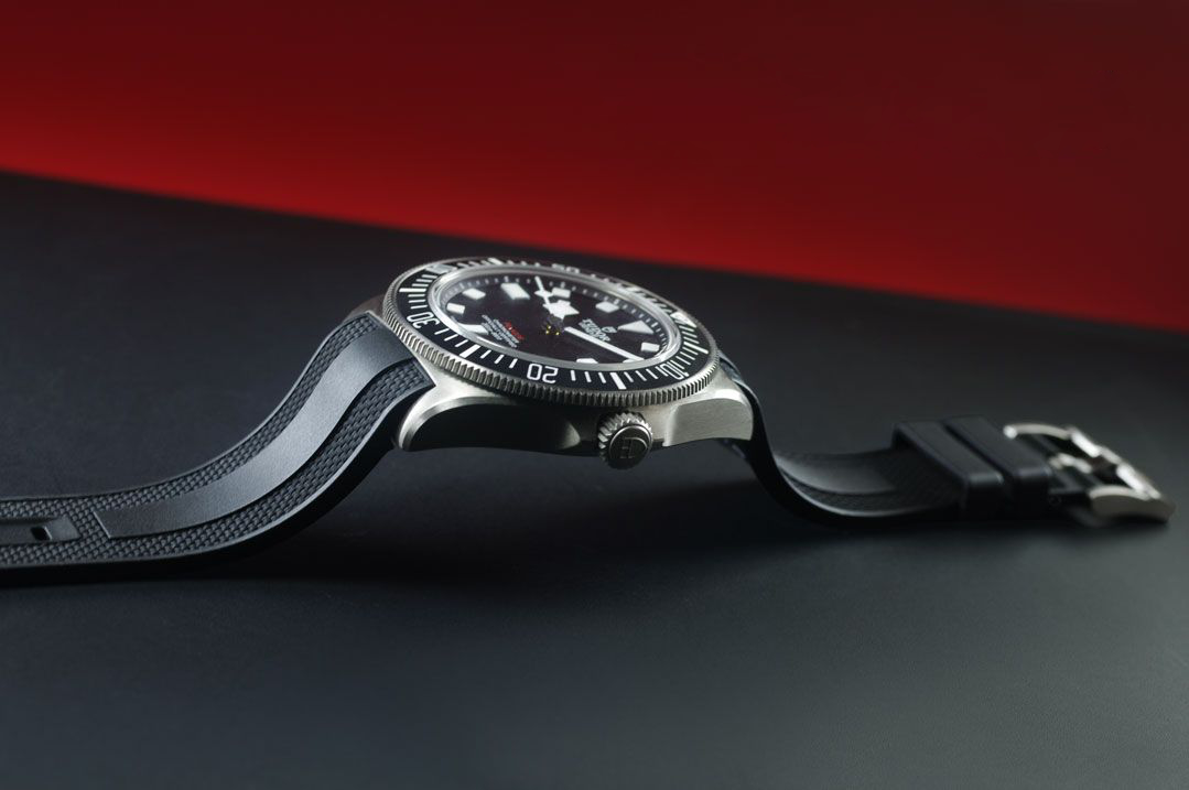 Rubber-B rubber strap fitted to a Tudor Pelagos FXD 42mm