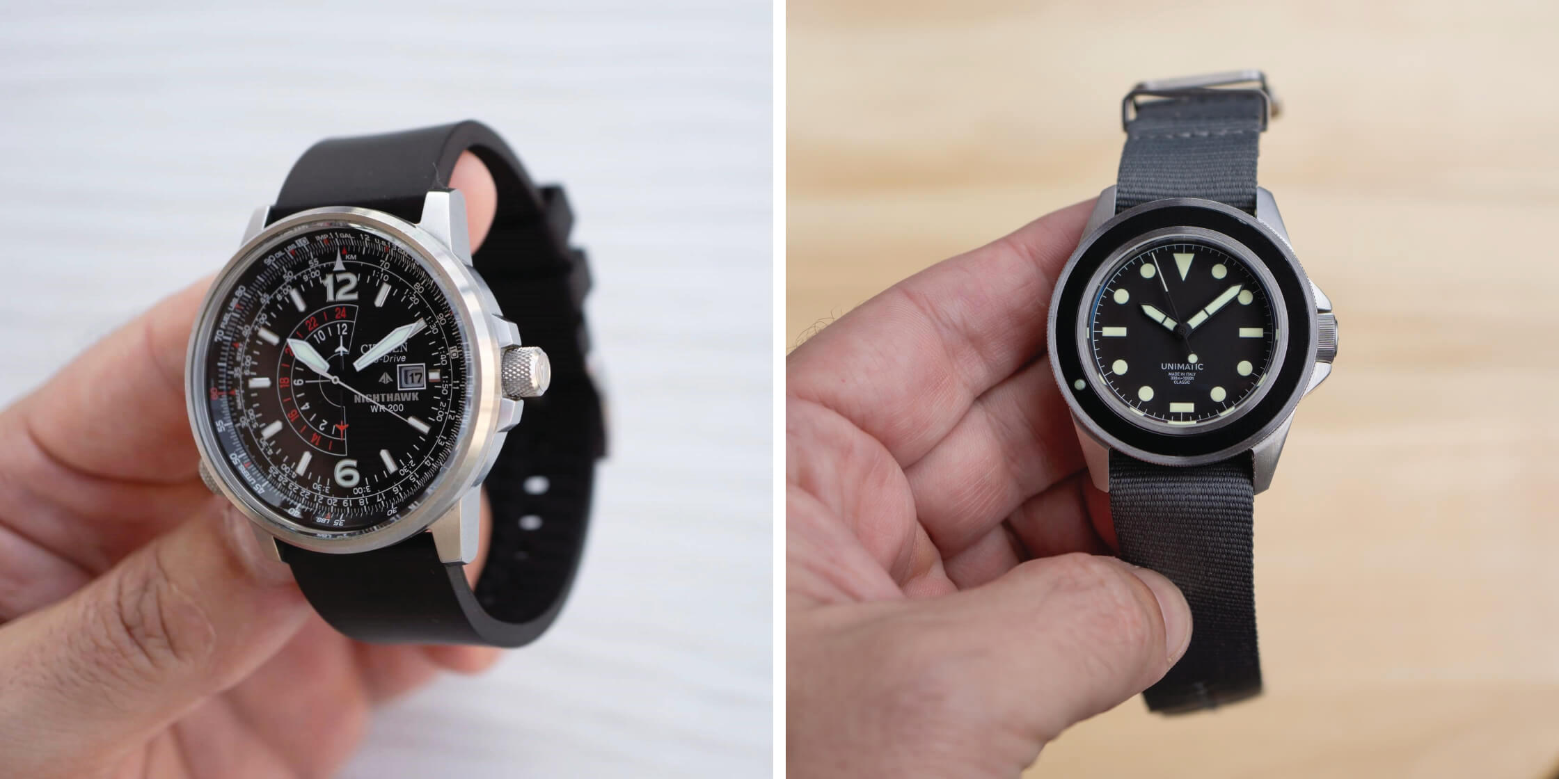rubber vs nylon strap for summer