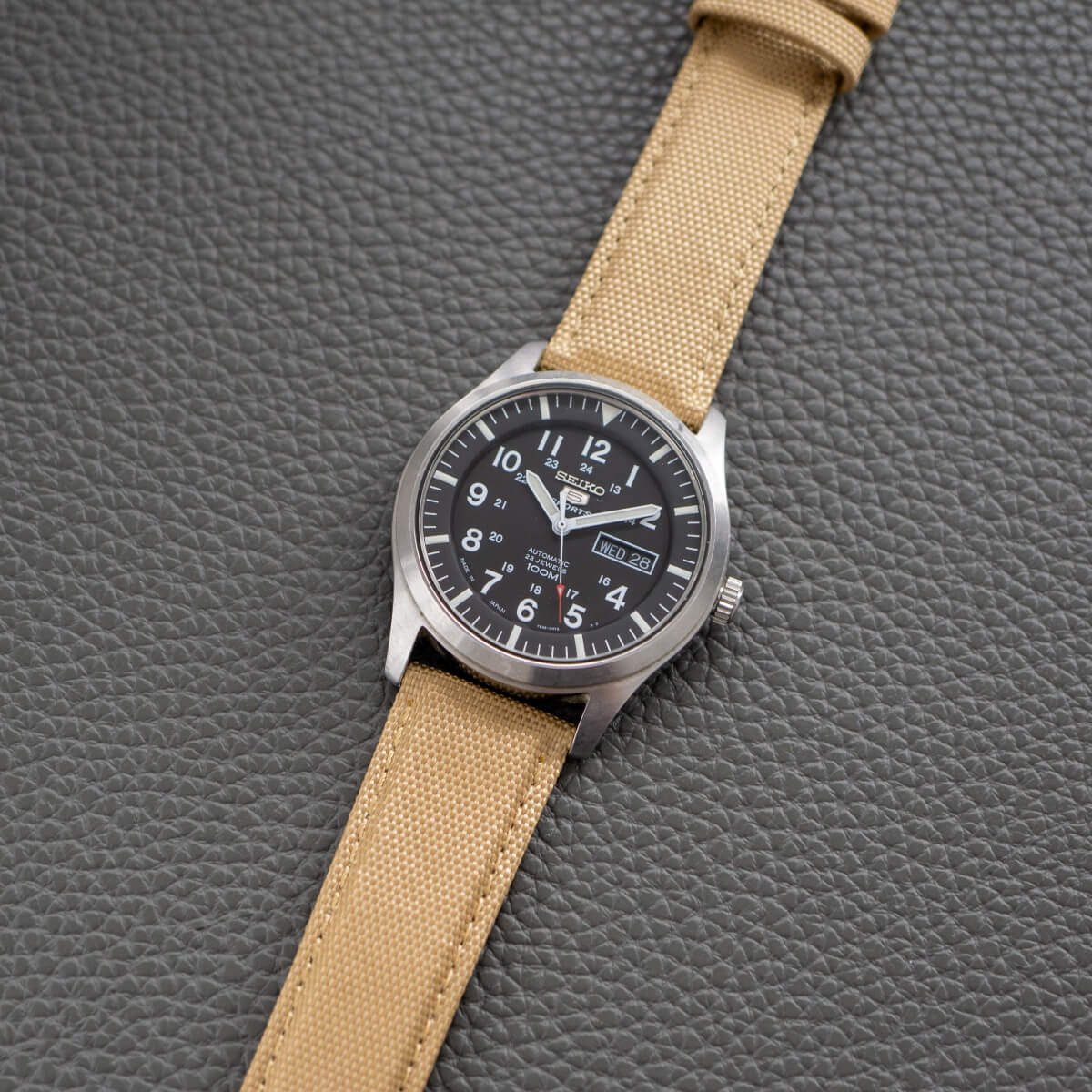 olive sailcloth watch strap