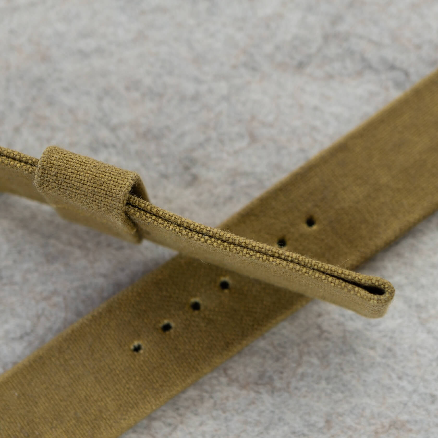 construction of the substation waxed canvas strap