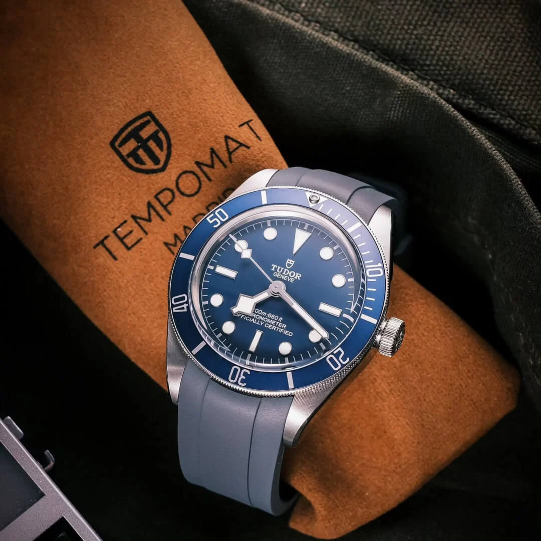 Tempomat Madrid rubber two piece watch strap