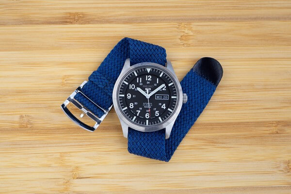 perlon strap by crown and buckle