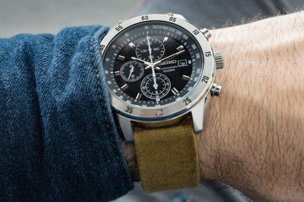 Substation Ltd waxed canvas strap