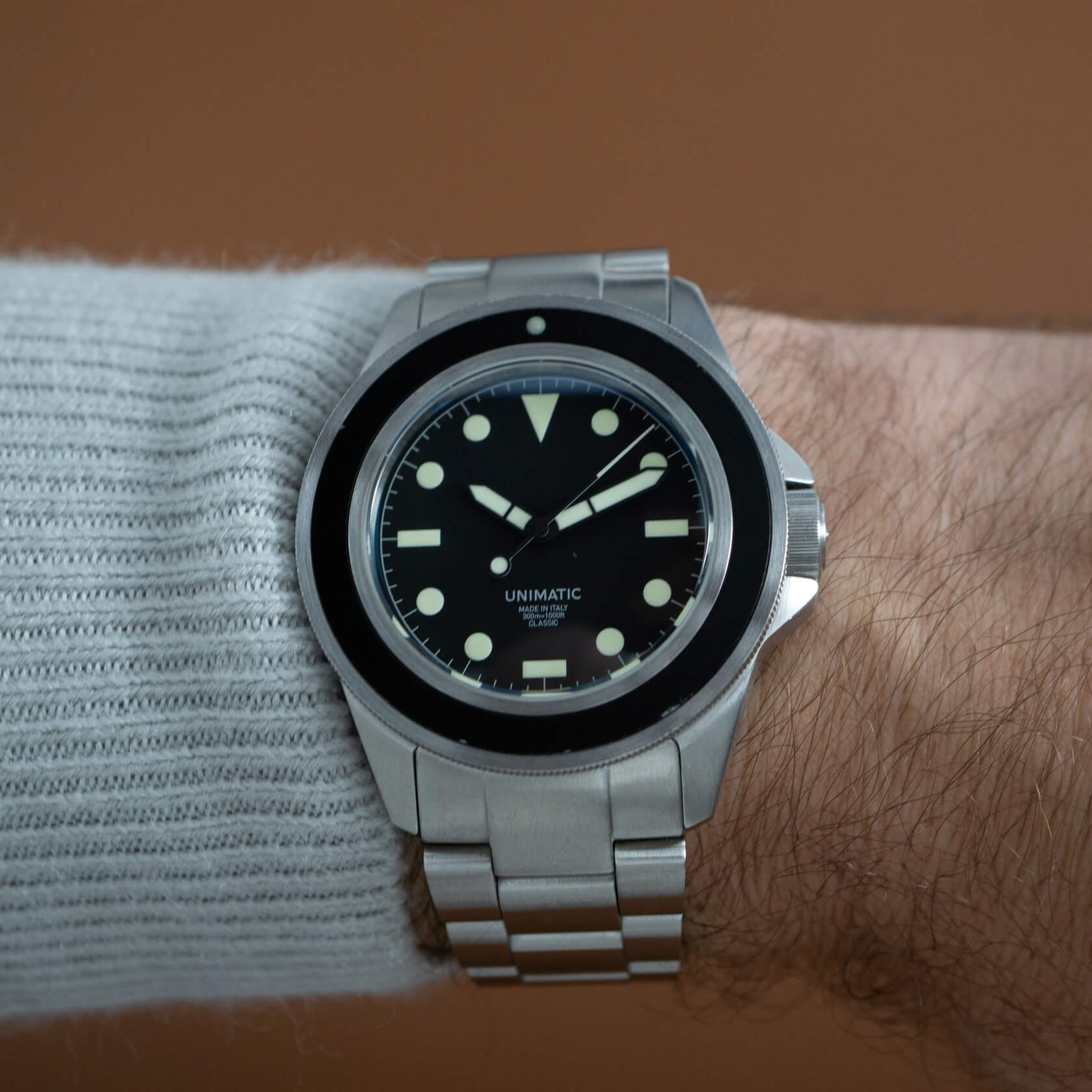 Unimatic U1 Classic paired with the stainless steel bracelet