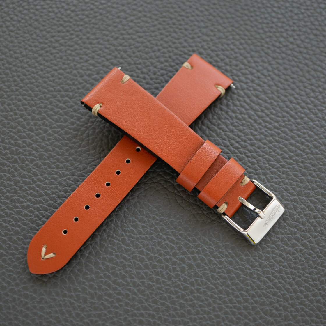 V-Stitch Vegan Leather Strap