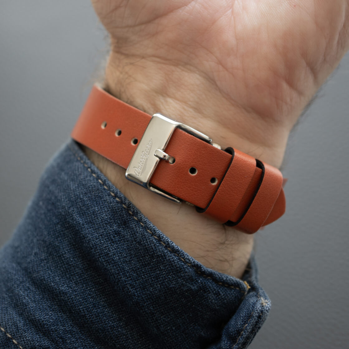 V-Stitch Vegan Leather Strap