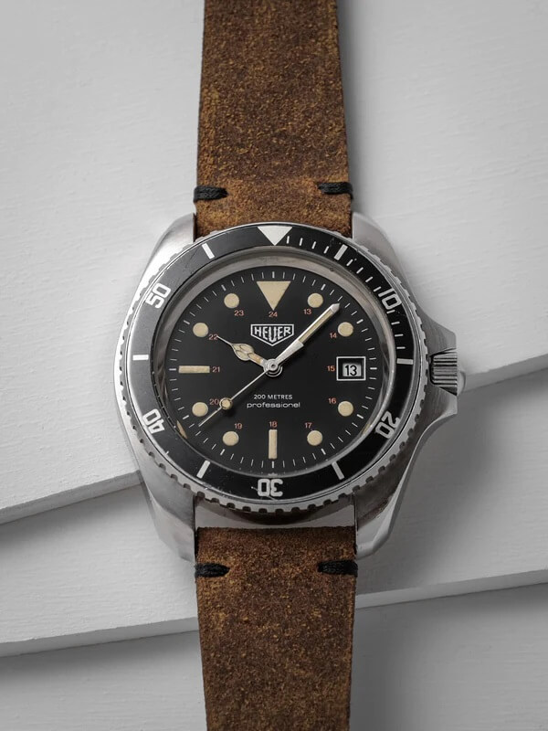 leather watch strap for Heuer  by Veblenist