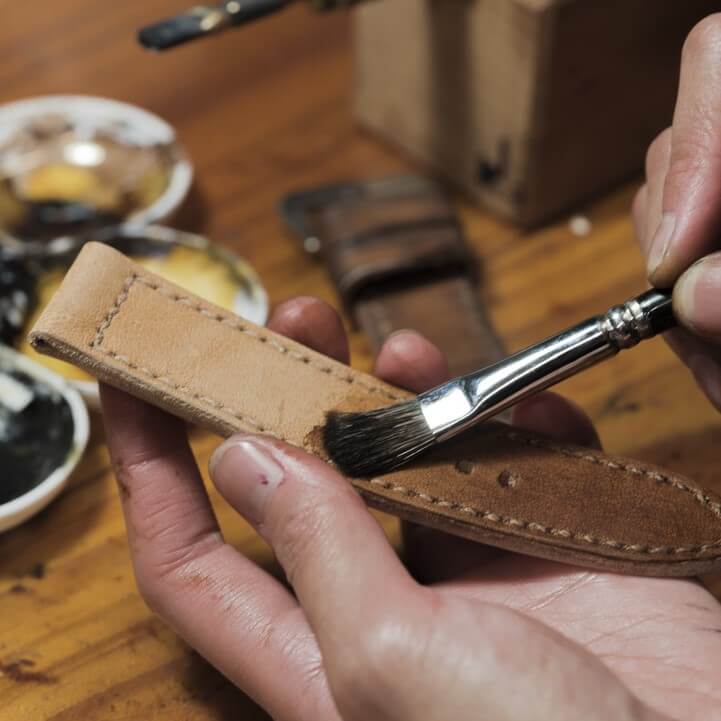 Leather that has been additionally treated is more resistant to water