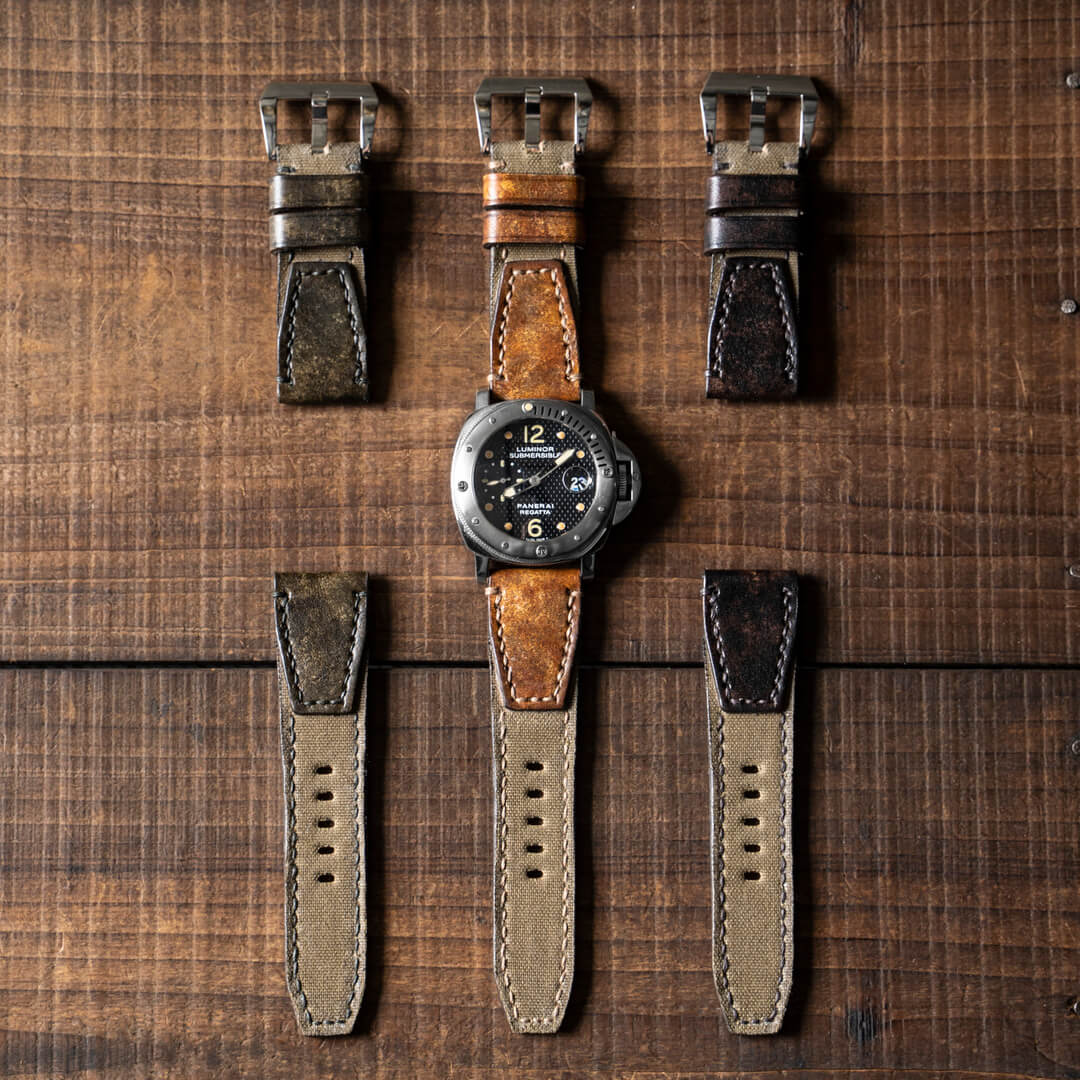 Leather watch strap by Wotancraft