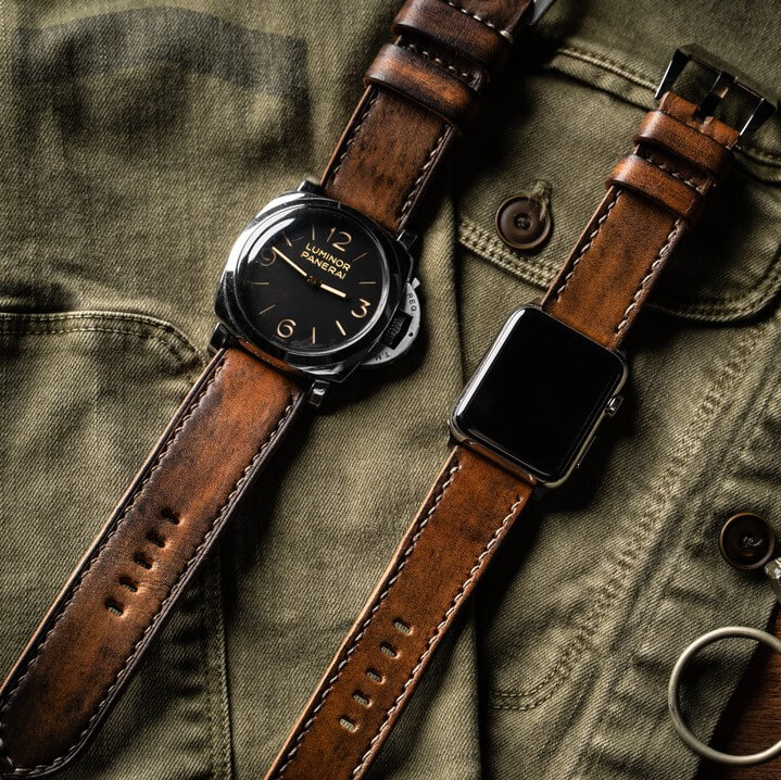 Leather watch strap by Wotancraft