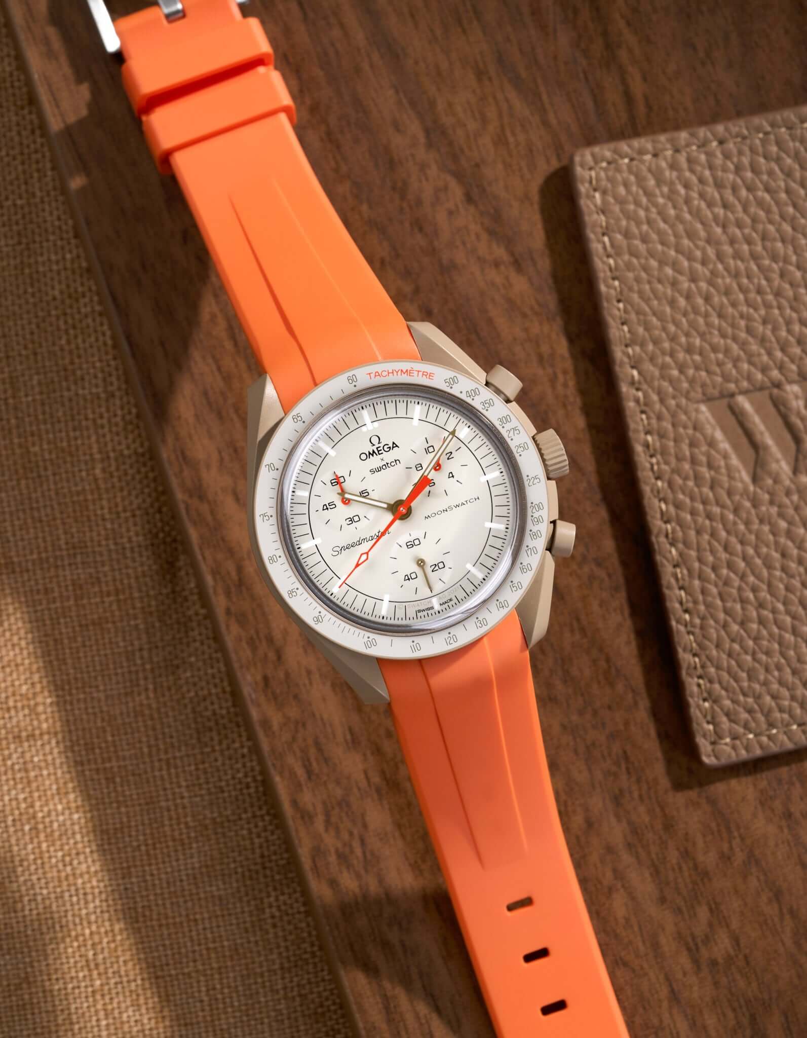 Wristbuddys fitted rubber strap for Omega moonswatch