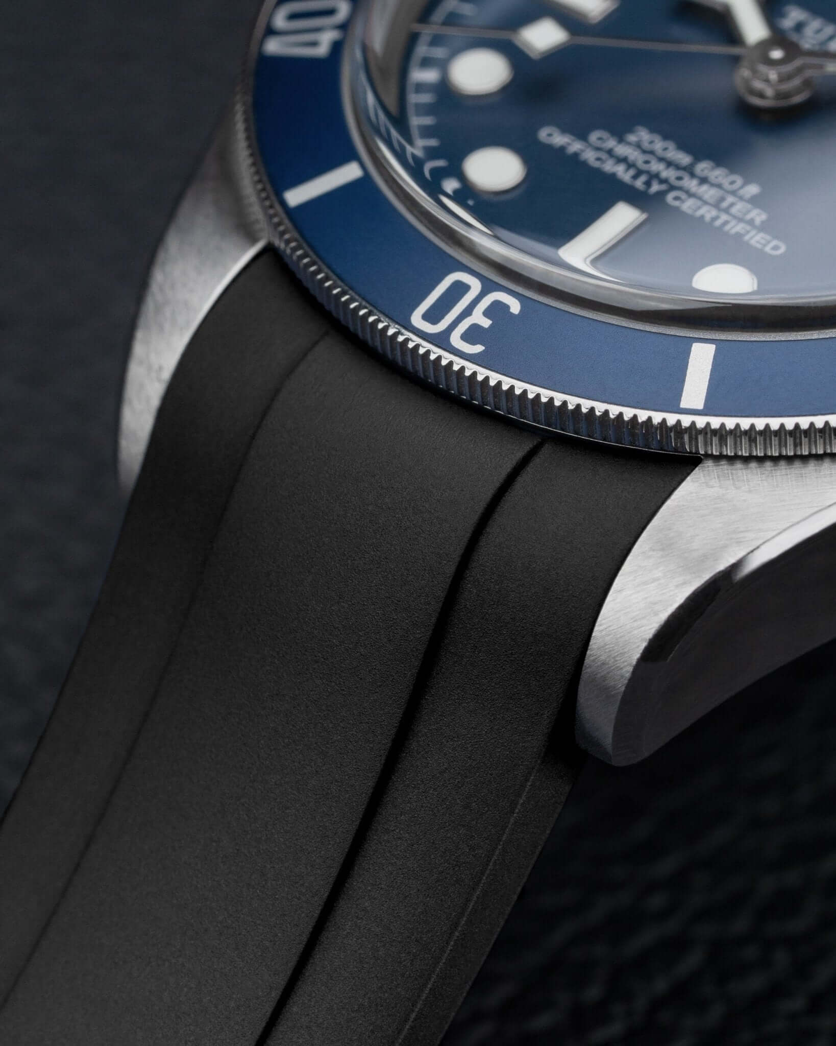 Wristbuddys fitted rubber strap for Tudor Black Bay