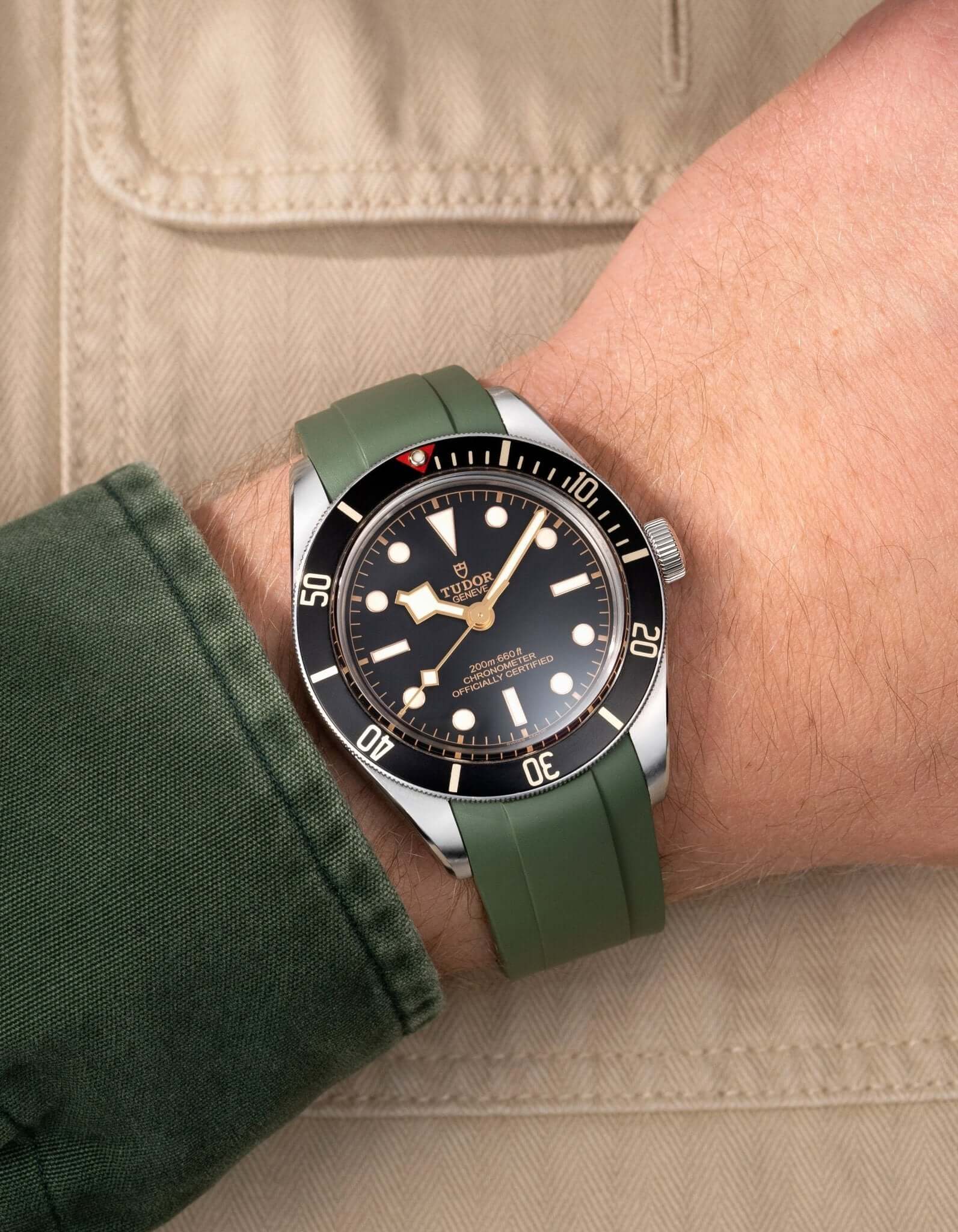 Wristbuddys fitted rubber strap for Tudor 58