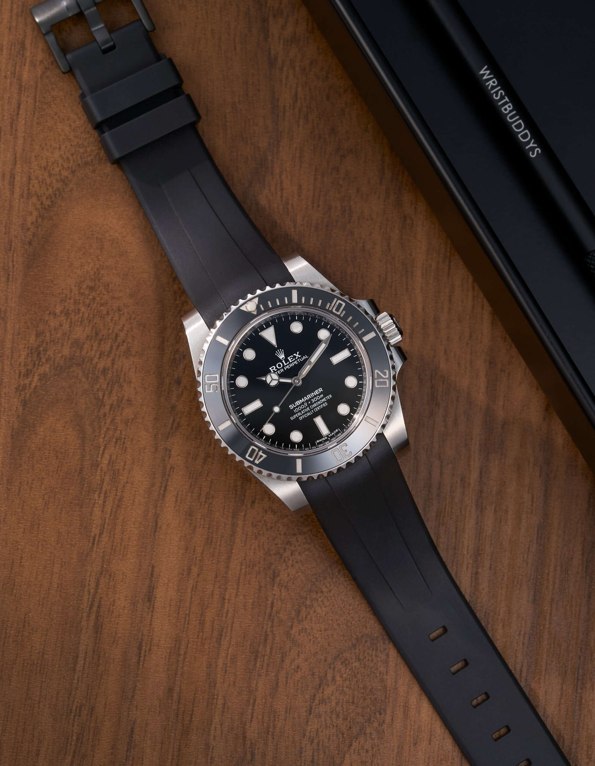 Wristbuddys fitted rubber strap for Rolex Submariner