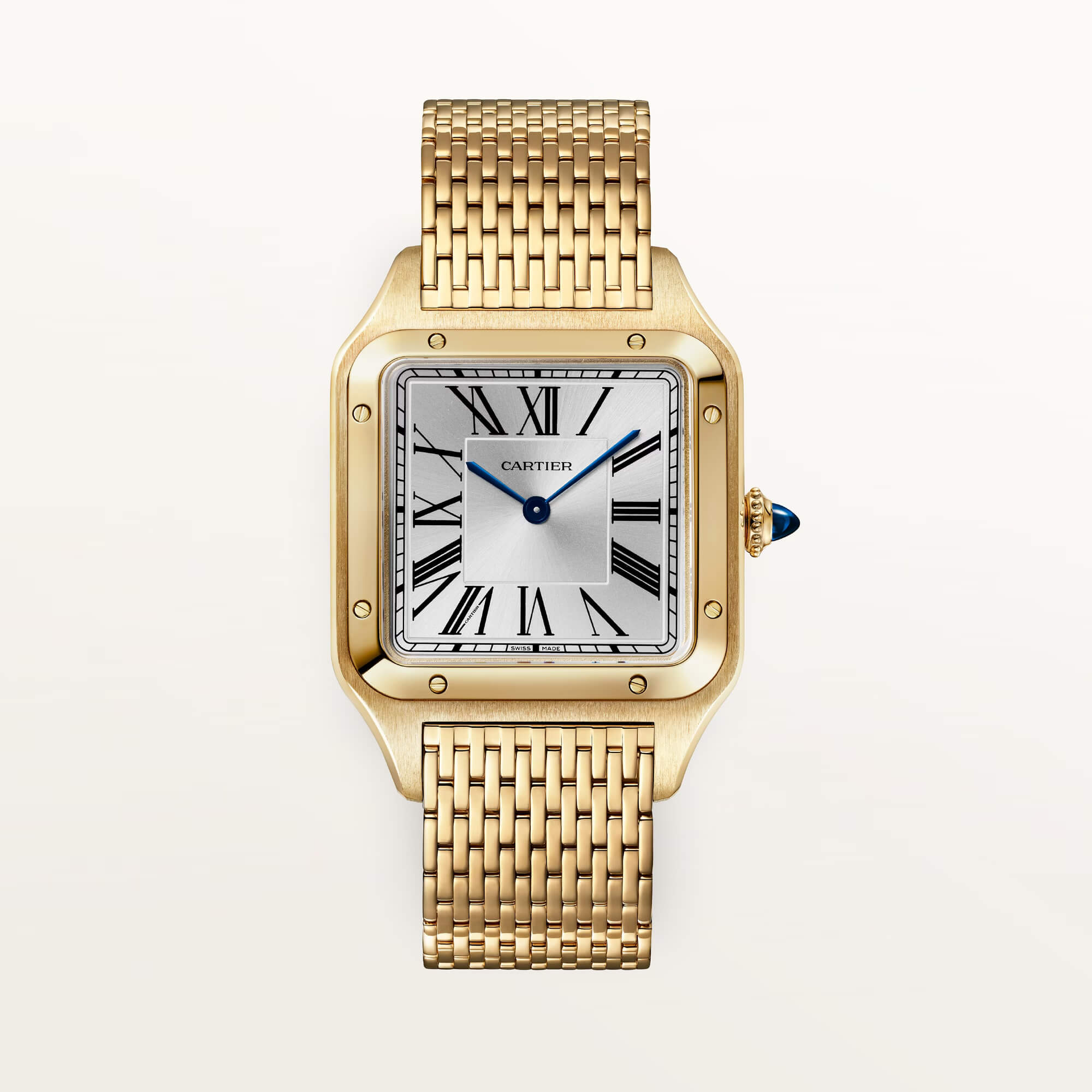 Cartier Santos-Dumont with new flexible 15-row metal bracelet