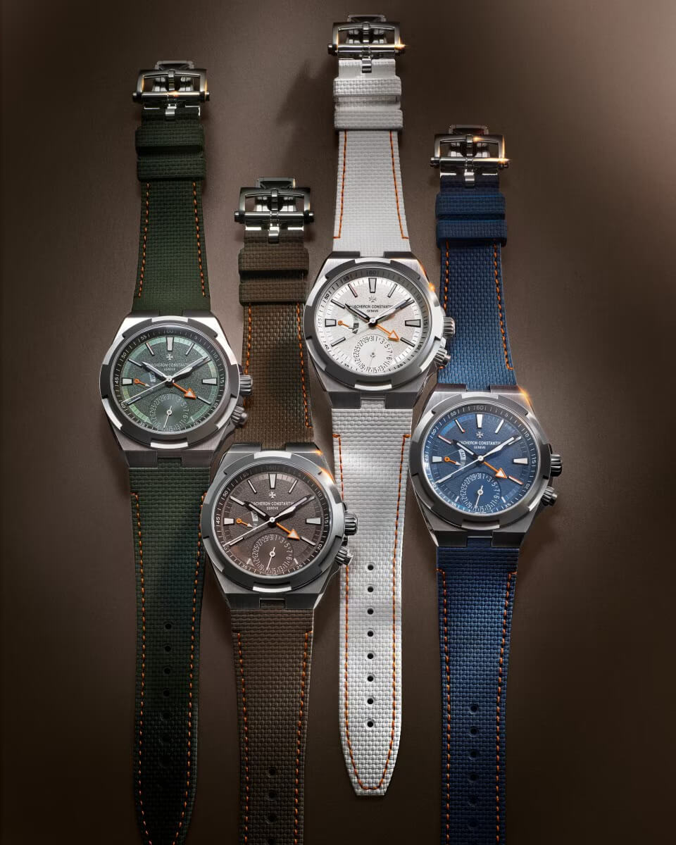 Vacheron Constantin Overseas Dual Time Cardinal Points across four colorways