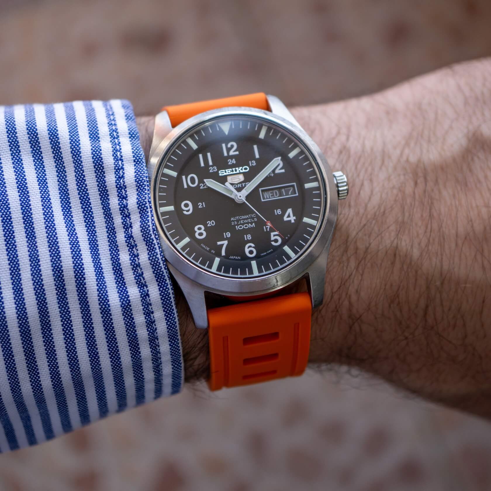 Divers orange Silicone Strap by ZULUDIVER